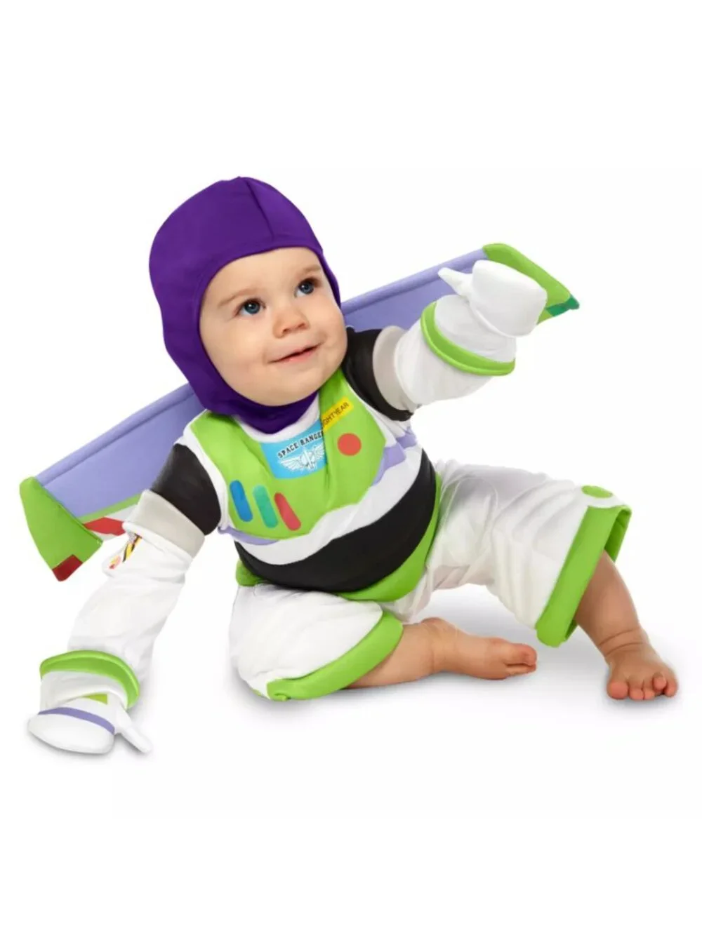 Disney Store Baby Buzz Lightyear Costume 3-6 M Wings Gloves Toy Story Halloween